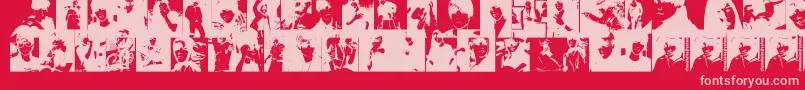 JustinBieber Font – Pink Fonts on Red Background