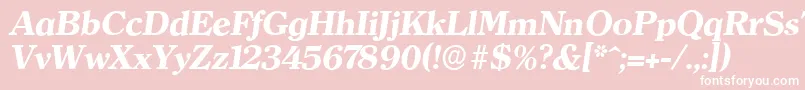 ClearfaceserialXboldItalic Font – White Fonts on Pink Background