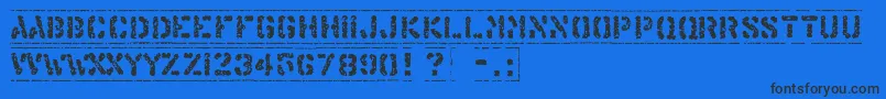 Шрифт Offshore – чёрные шрифты на синем фоне