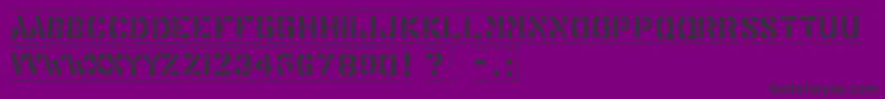 フォントOffshore – 紫の背景に黒い文字