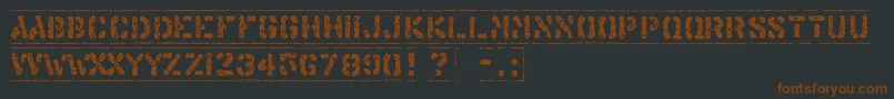 Offshore Font – Brown Fonts on Black Background