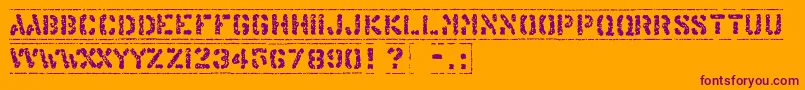 Offshore Font – Purple Fonts on Orange Background
