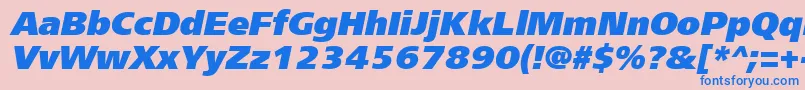 FreesetextracttItalic Font – Blue Fonts on Pink Background