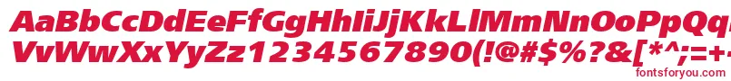 フォントFreesetextracttItalic – 赤い文字