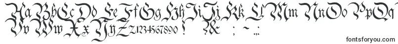 Шрифт Charterwell – готические шрифты