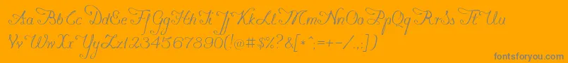 Konstytucyja091-Schriftart – Graue Schriften auf orangefarbenem Hintergrund