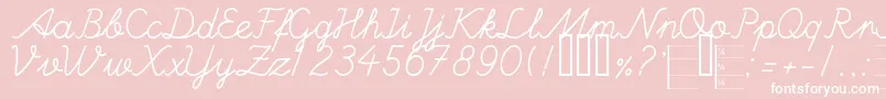 Handm Font – White Fonts on Pink Background