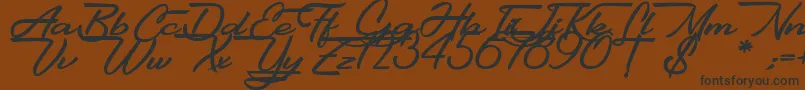 Gentlemanly Font – Black Fonts on Brown Background