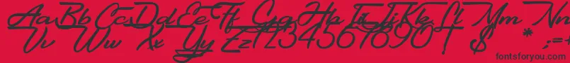 Gentlemanly Font – Black Fonts on Red Background