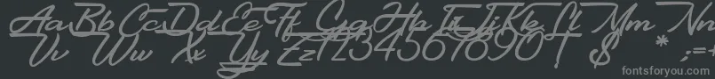 Шрифт Gentlemanly – серые шрифты на чёрном фоне