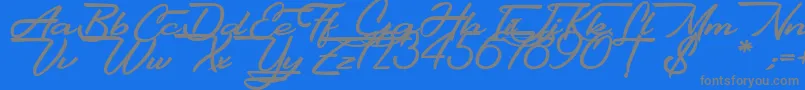 Шрифт Gentlemanly – серые шрифты на синем фоне