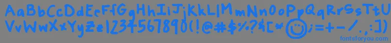 Madman Font – Blue Fonts on Gray Background