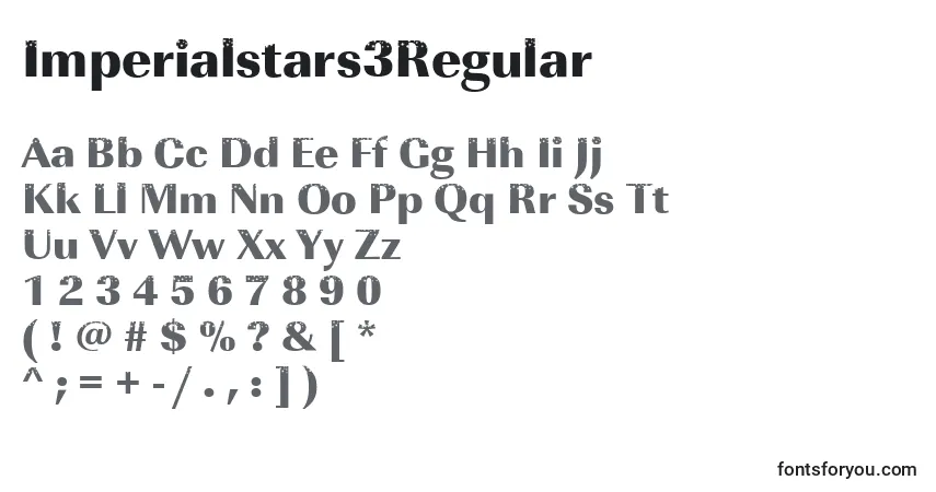 Imperialstars3Regular-fontti – aakkoset, numerot, erikoismerkit