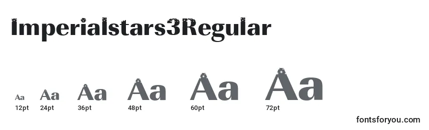 Размеры шрифта Imperialstars3Regular