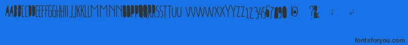 フォントFreeportGoAway – 黒い文字の青い背景