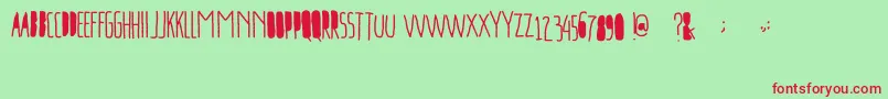 FreeportGoAway Font – Red Fonts on Green Background