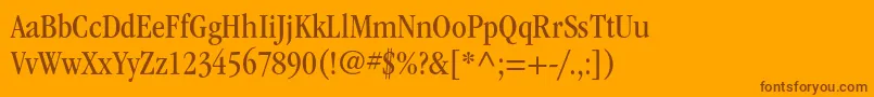 ItcgaramondstdBkcond Font – Brown Fonts on Orange Background