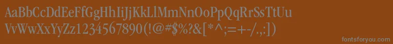Шрифт ItcgaramondstdBkcond – серые шрифты на коричневом фоне
