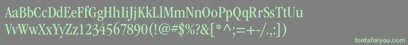 ItcgaramondstdBkcond Font – Green Fonts on Gray Background
