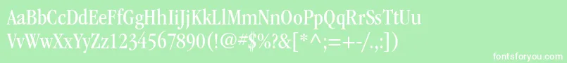ItcgaramondstdBkcond Font – White Fonts on Green Background