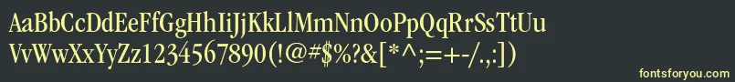 ItcgaramondstdBkcond Font – Yellow Fonts on Black Background