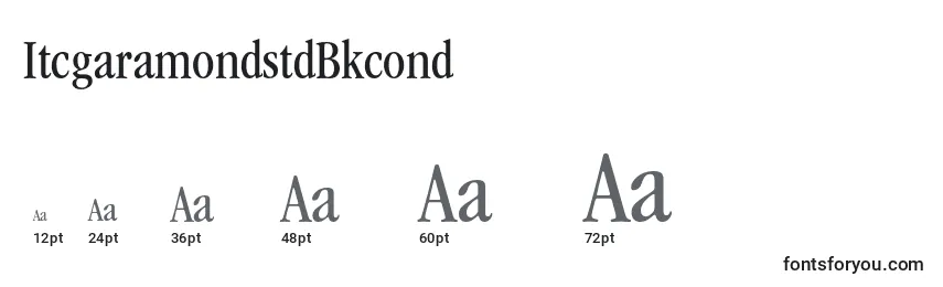 ItcgaramondstdBkcond Font Sizes