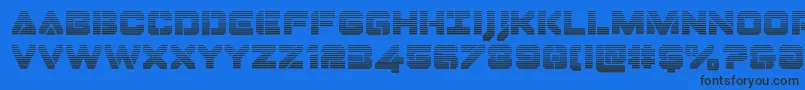Dominojackgrad Font – Black Fonts on Blue Background