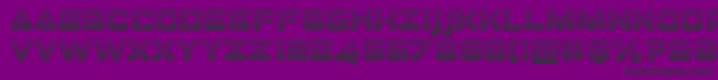 Dominojackgrad-fontti – mustat fontit violetilla taustalla