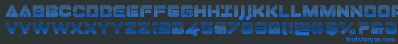 Dominojackgrad Font – Blue Fonts on Black Background