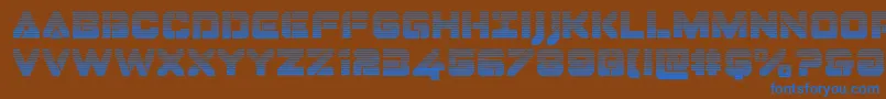 Dominojackgrad Font – Blue Fonts on Brown Background