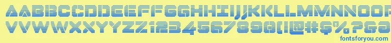 Dominojackgrad Font – Blue Fonts on Yellow Background