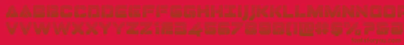 Dominojackgrad Font – Brown Fonts on Red Background