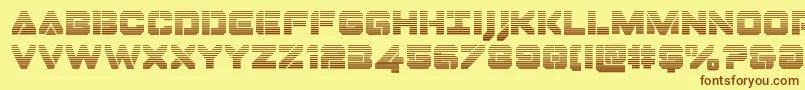 Dominojackgrad Font – Brown Fonts on Yellow Background