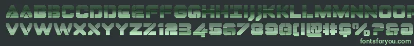 Dominojackgrad Font – Green Fonts on Black Background