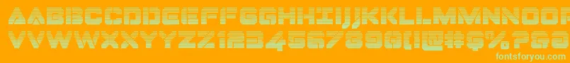 Dominojackgrad Font – Green Fonts on Orange Background