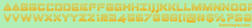 Dominojackgrad Font – Orange Fonts on Green Background