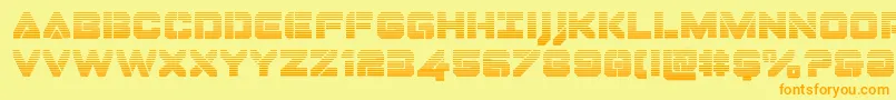Dominojackgrad Font – Orange Fonts on Yellow Background