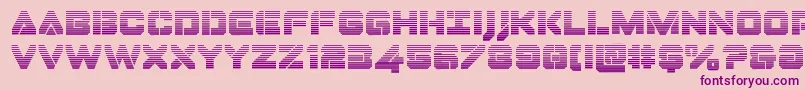 Dominojackgrad-Schriftart – Violette Schriften auf rosa Hintergrund