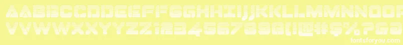 Dominojackgrad Font – White Fonts on Yellow Background