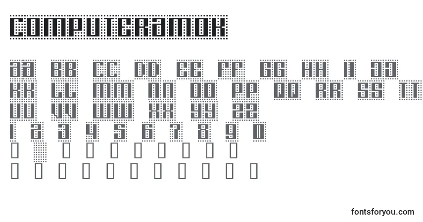 Шрифт Computeramok – алфавит, цифры, специальные символы