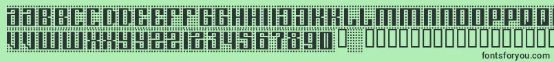 Computeramok Font – Black Fonts on Green Background