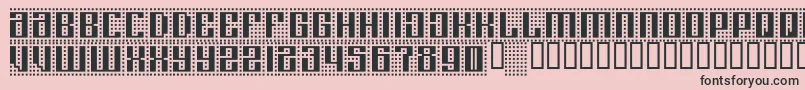 Computeramok Font – Black Fonts on Pink Background