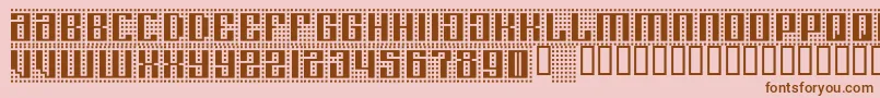 Computeramok Font – Brown Fonts on Pink Background