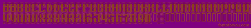 Computeramok Font – Brown Fonts on Purple Background