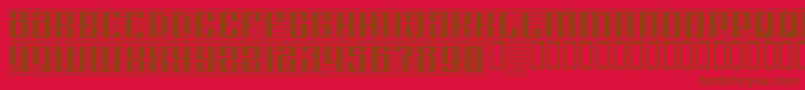 Computeramok Font – Brown Fonts on Red Background