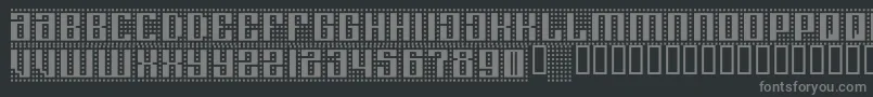 Шрифт Computeramok – серые шрифты на чёрном фоне