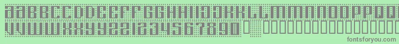 Computeramok Font – Gray Fonts on Green Background