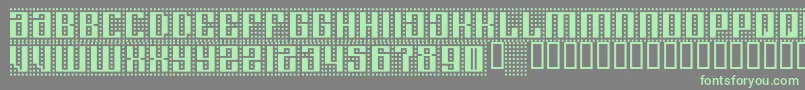 Computeramok Font – Green Fonts on Gray Background