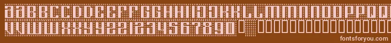 Шрифт Computeramok – розовые шрифты на коричневом фоне