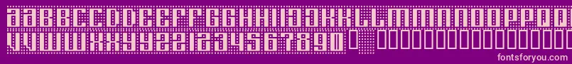 Computeramok Font – Pink Fonts on Purple Background
